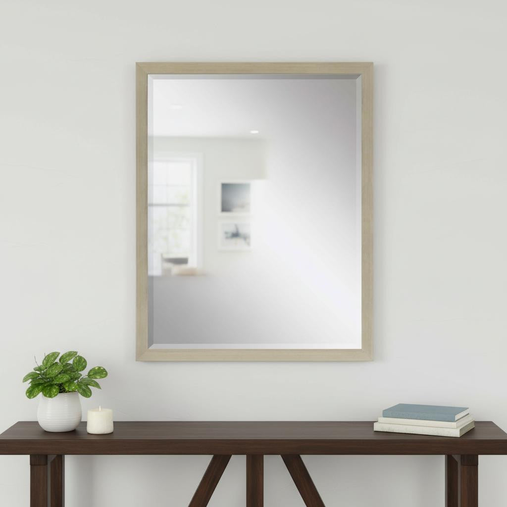 43" Silver Wood Accent Mirror