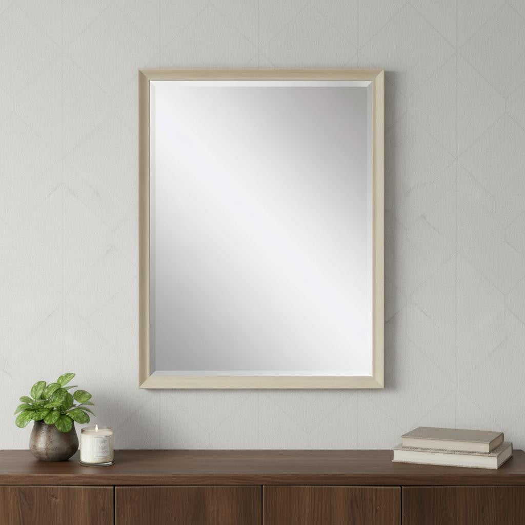 51" Silver Wood Accent Mirror