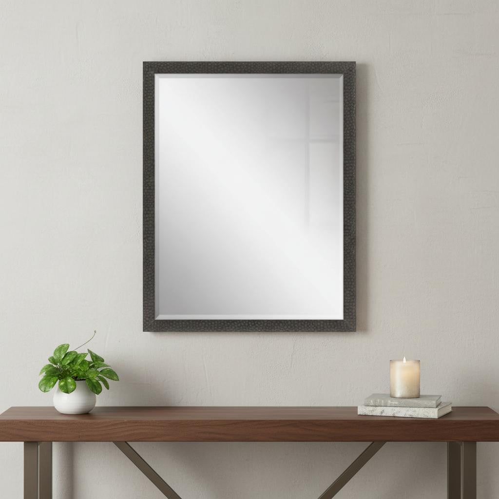 43" Dark Brown Wood Accent Mirror