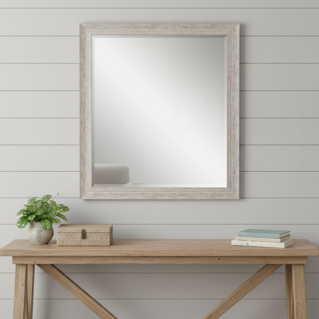32" White Accent Mirror