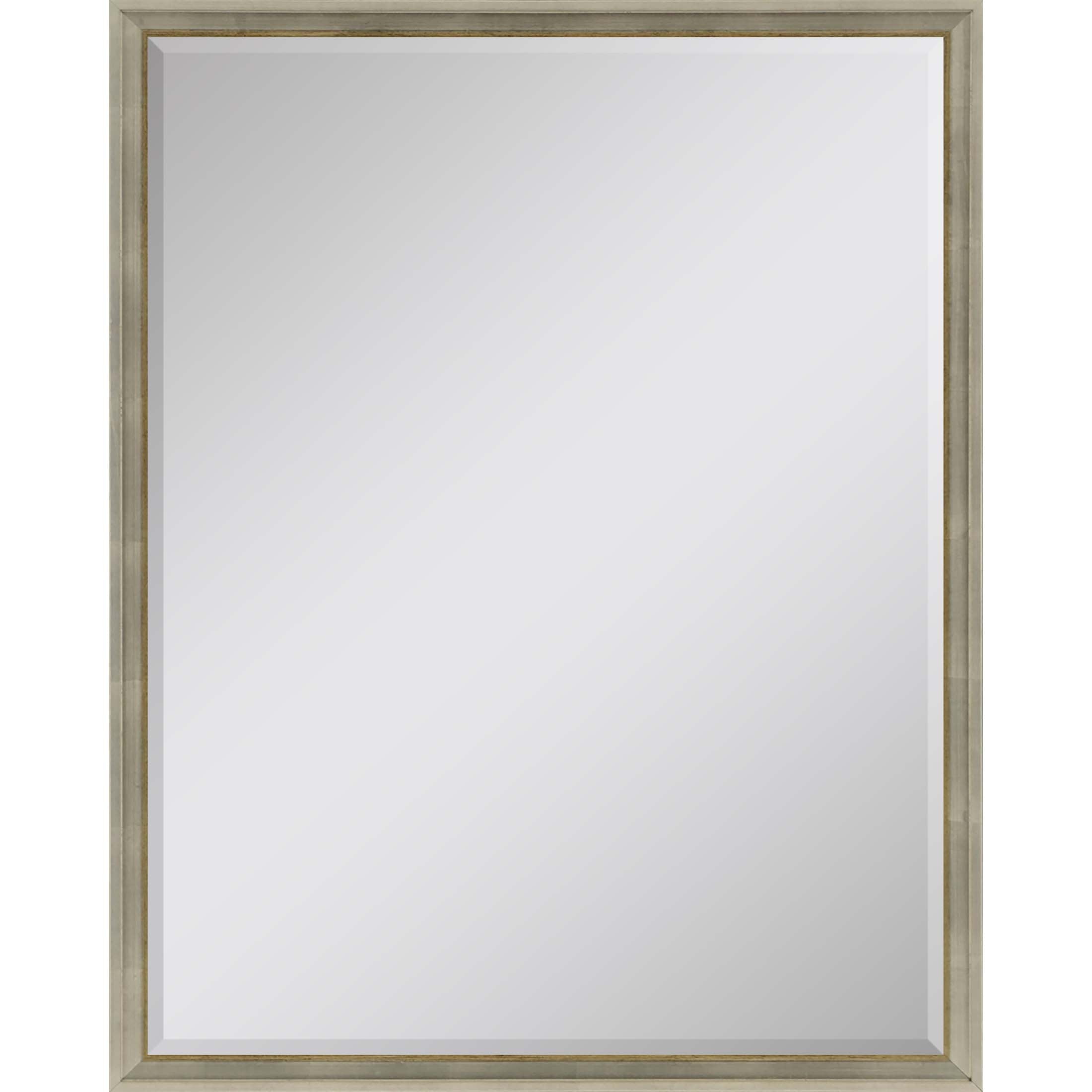 50" Silver Wood Accent Mirror