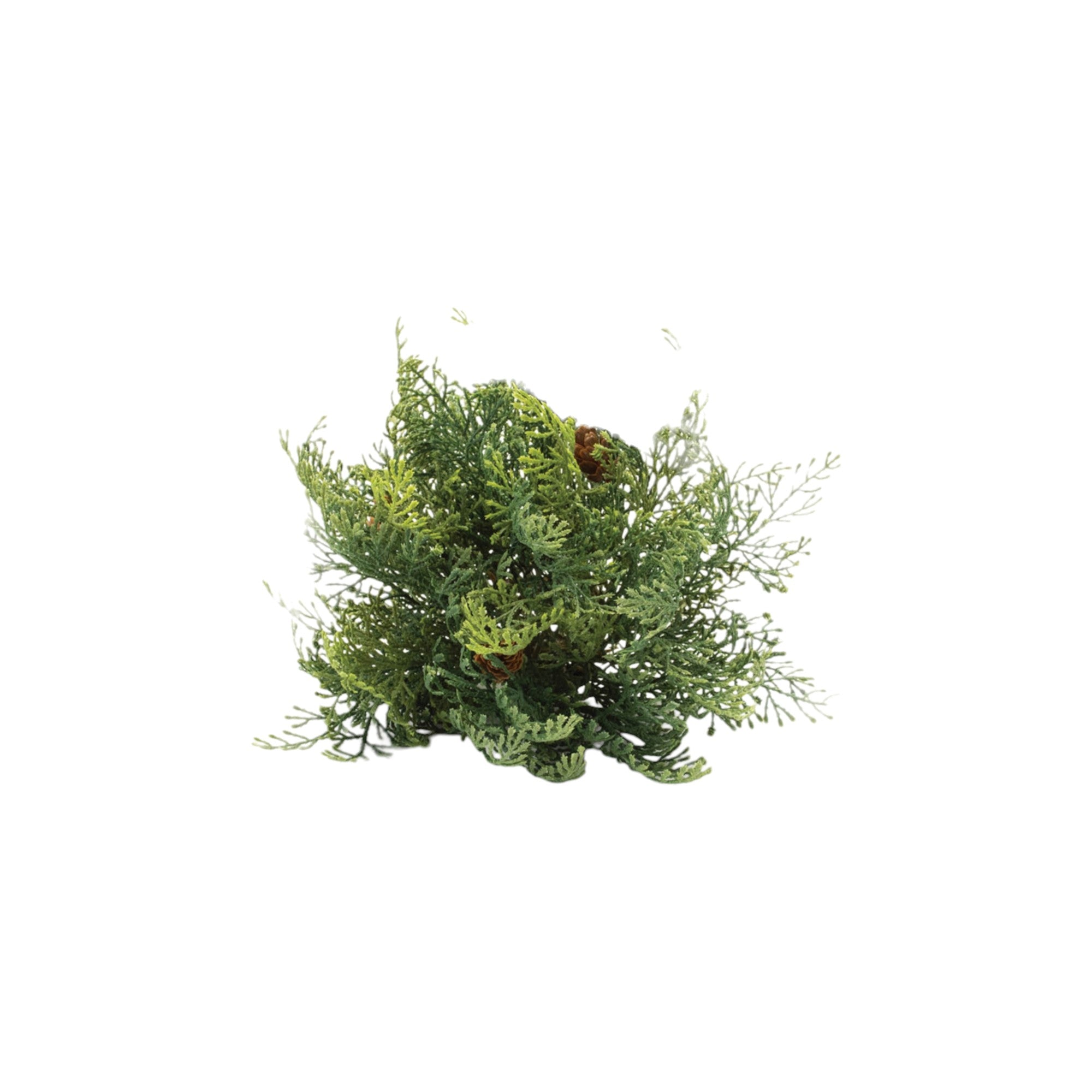 Set of Two 10" Brown And Green Artificial Cedar