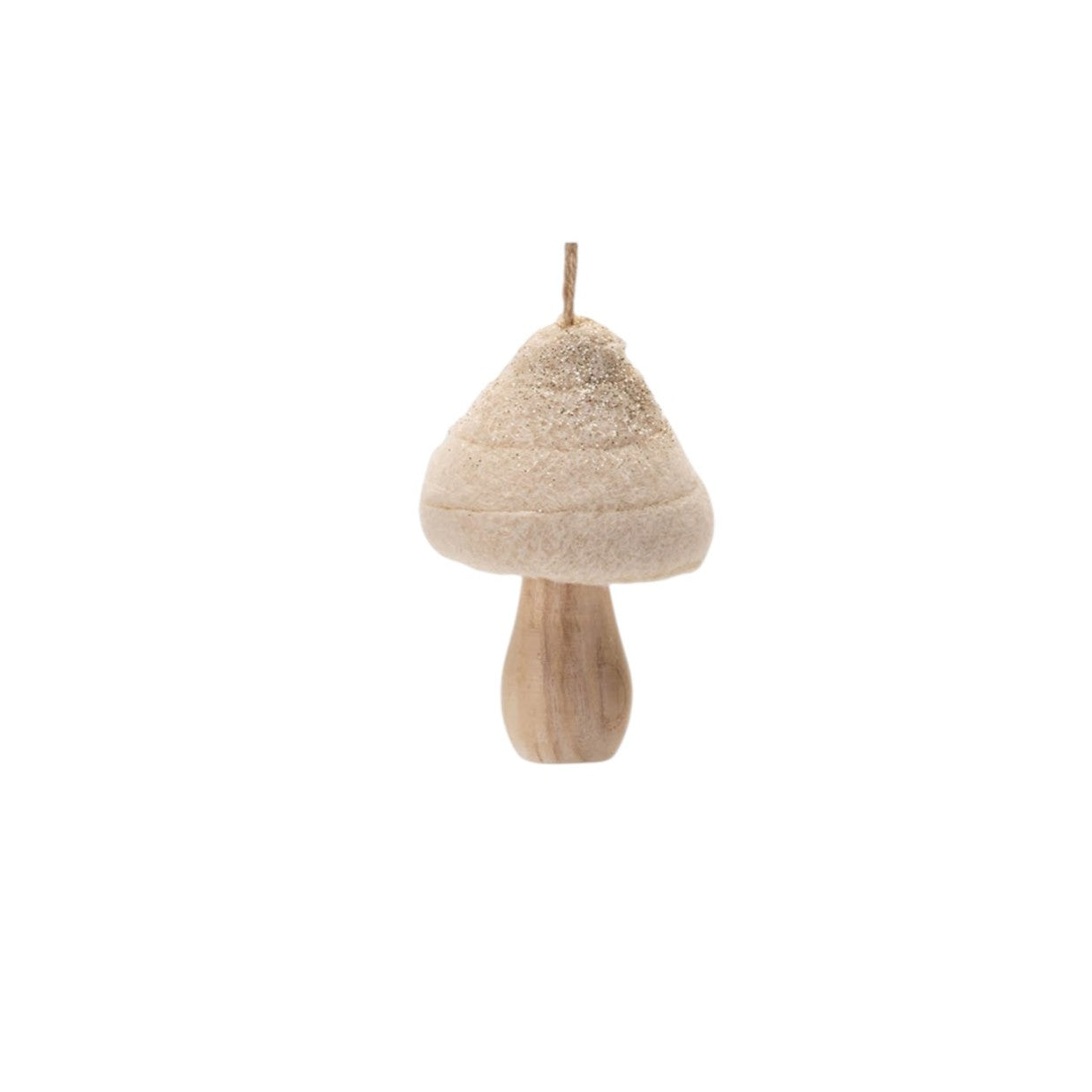 Set of Twelve Beige And Gold Shatterproof Wood Hanging Figurine Ornaments