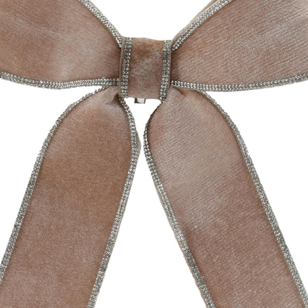 Set of Two Beige And Gray Shatterproof Bows