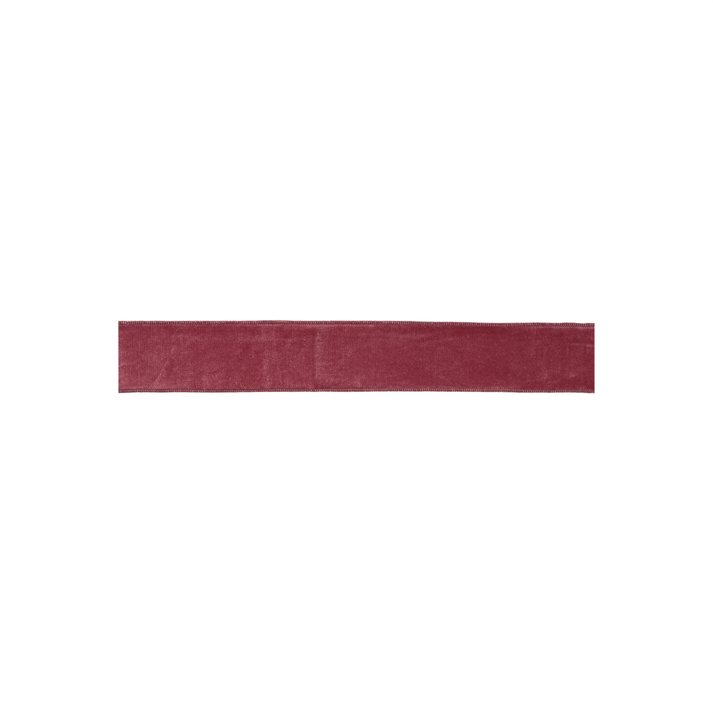 Mauve Red Wired Ribbon 2.5" x 10 Yds. Shatterproof Ribbon