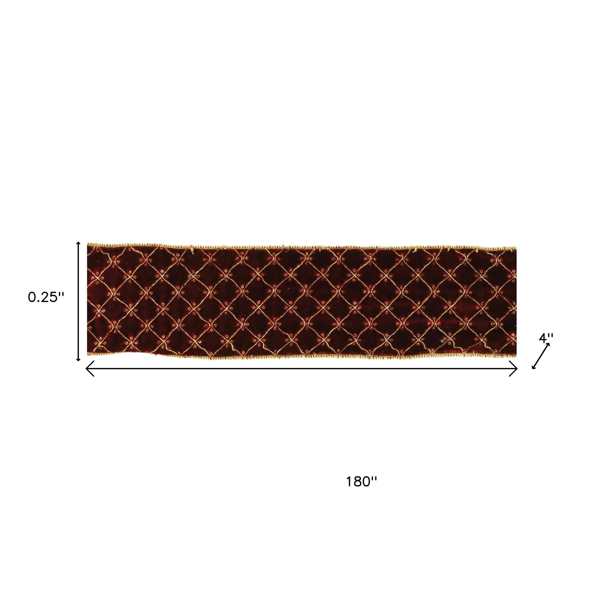 Set of Two Red And Gold Shatterproof Ribbons