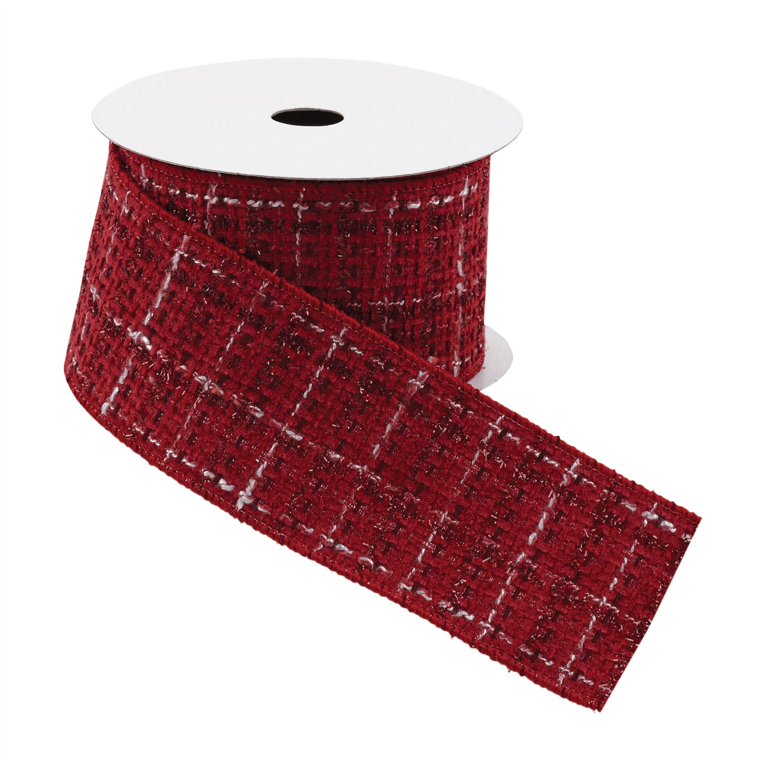 Tattersall Plaid Wired Ribbon 2.5" x 5 Yds. Shatterproof Ribbon
