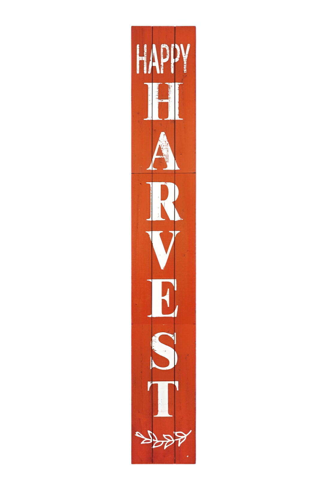 72" Orange Solid Wood Happy Harvest Porch Sign