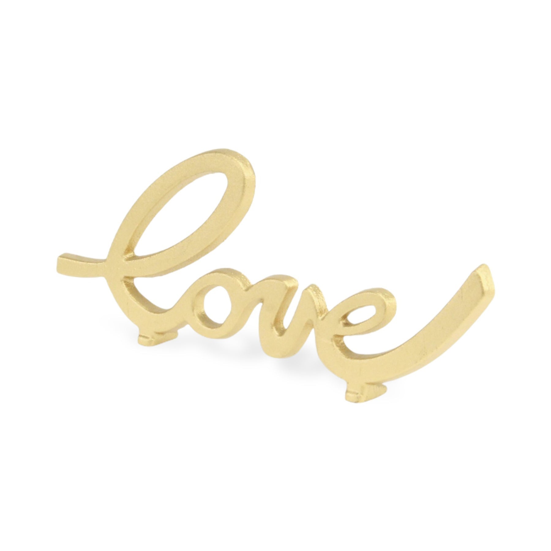 10" Gold Cast Iron Love Tabletop Sign