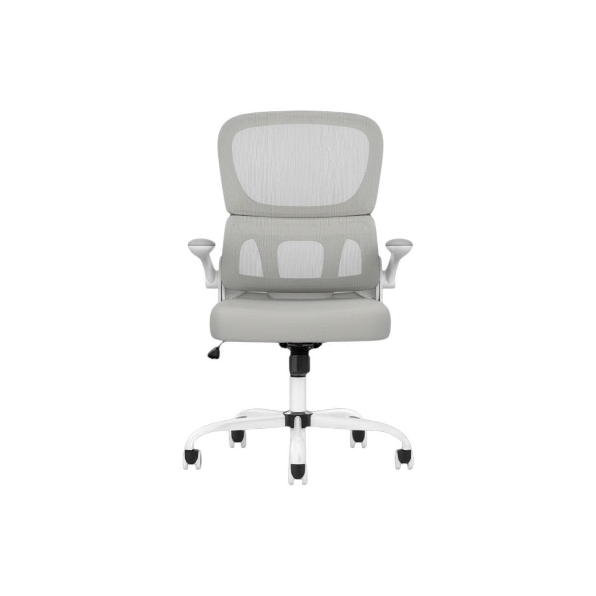 Gray Adjustable Height Swivel Rolling Gaming Chair