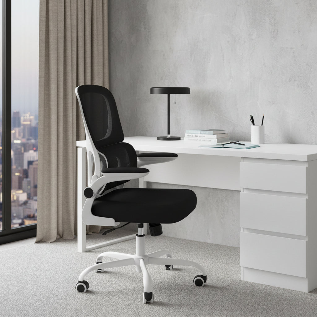 Black Adjustable Height Swivel Rolling Gaming Chair