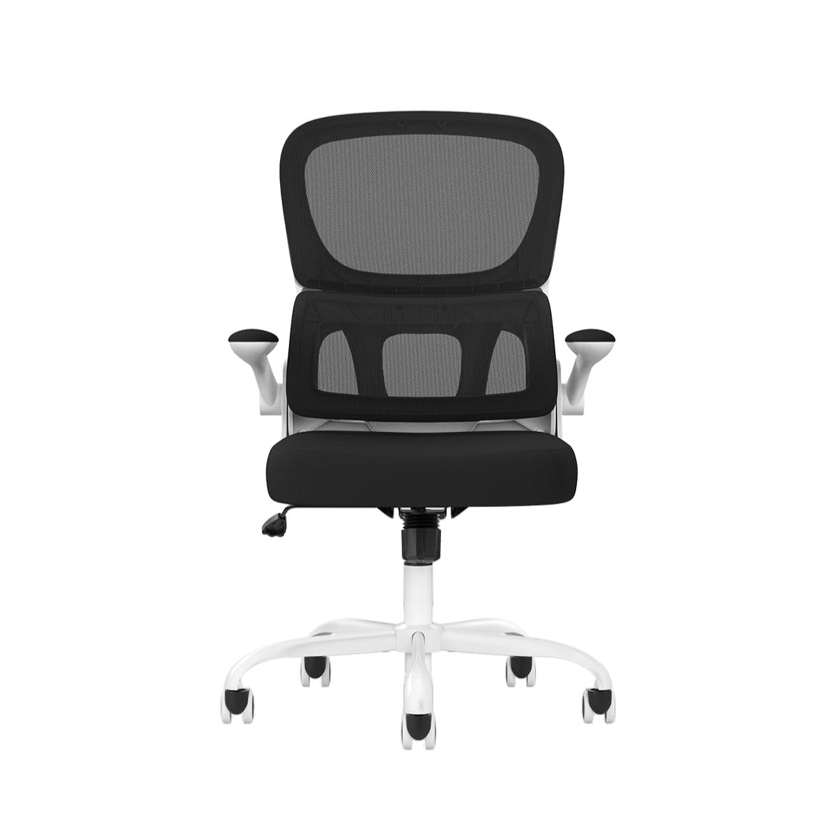Black Adjustable Height Swivel Rolling Gaming Chair