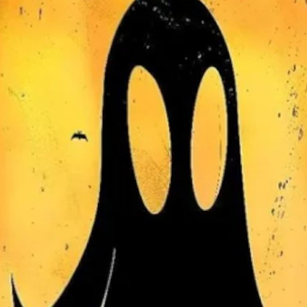 10" Black Orange And Red Solid Wood Halloween Halloween Ghost Garden Stake