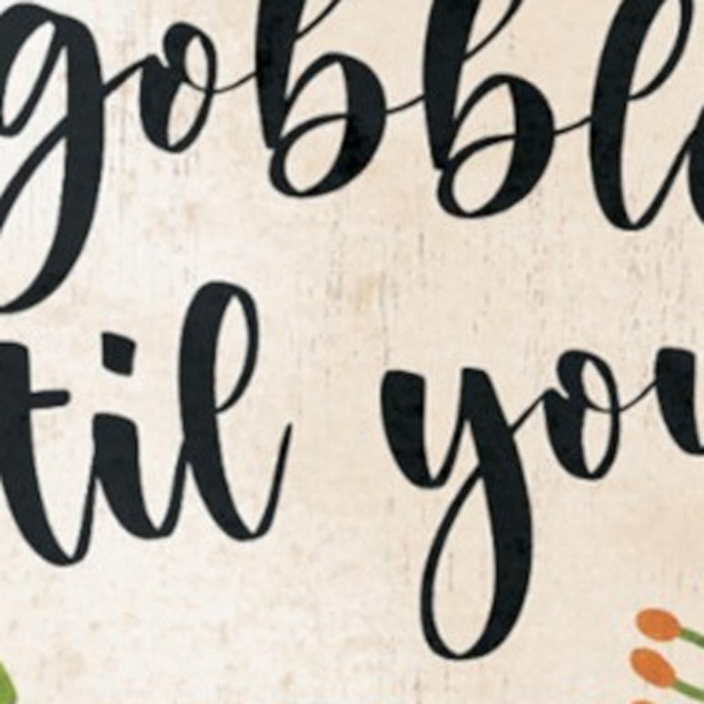 36" White Orange And Brown Thanksgiving TR Solid Wood Porch Sign