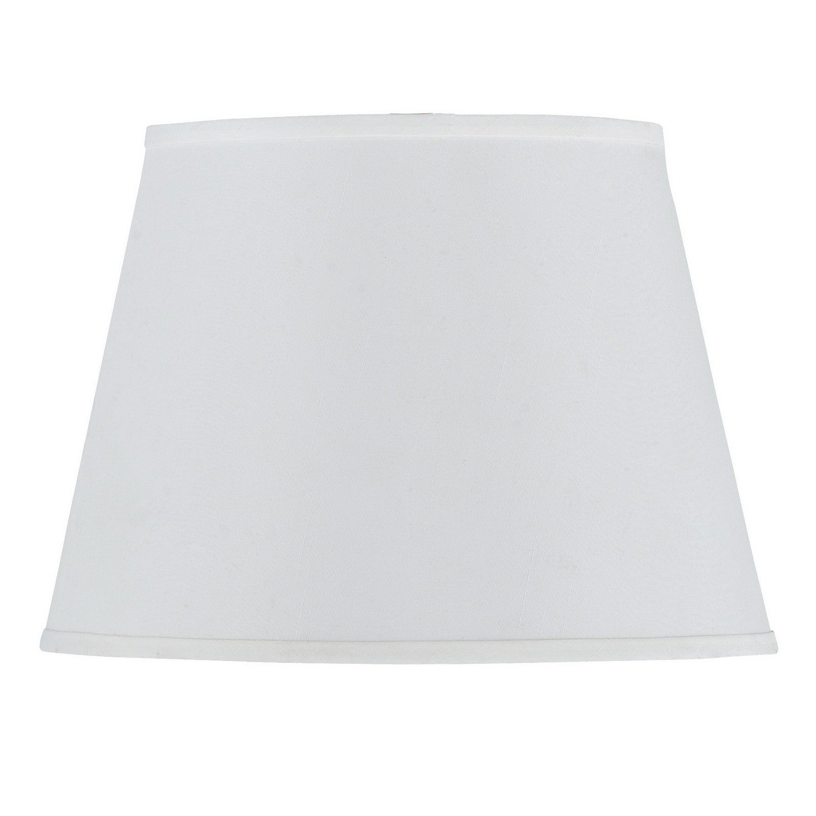 White Faux Silk Plain Drum Lamp Shade