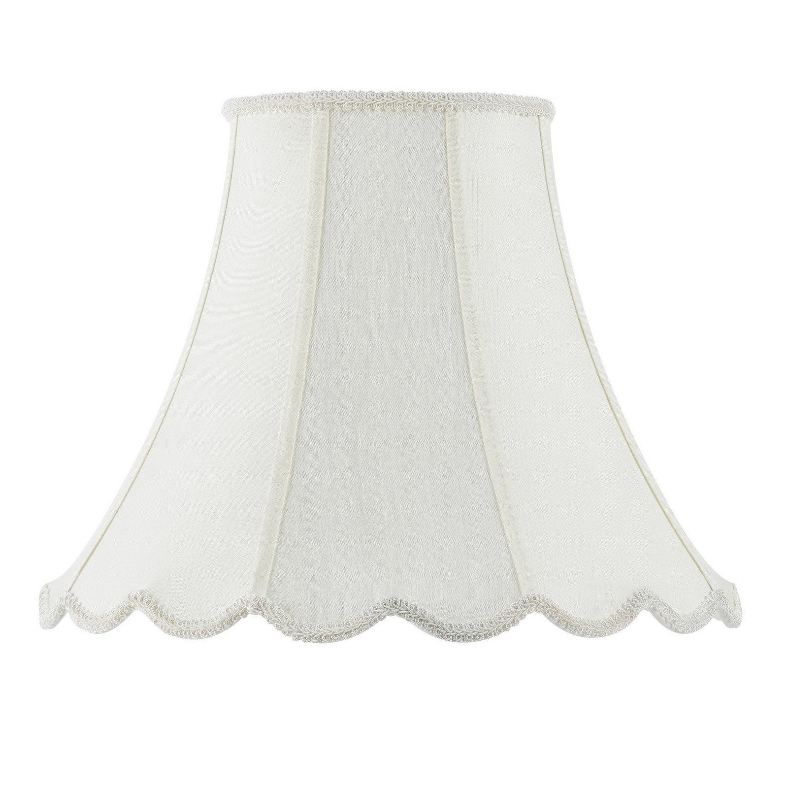 Eggshell Linen Piped Bell Lamp Shade