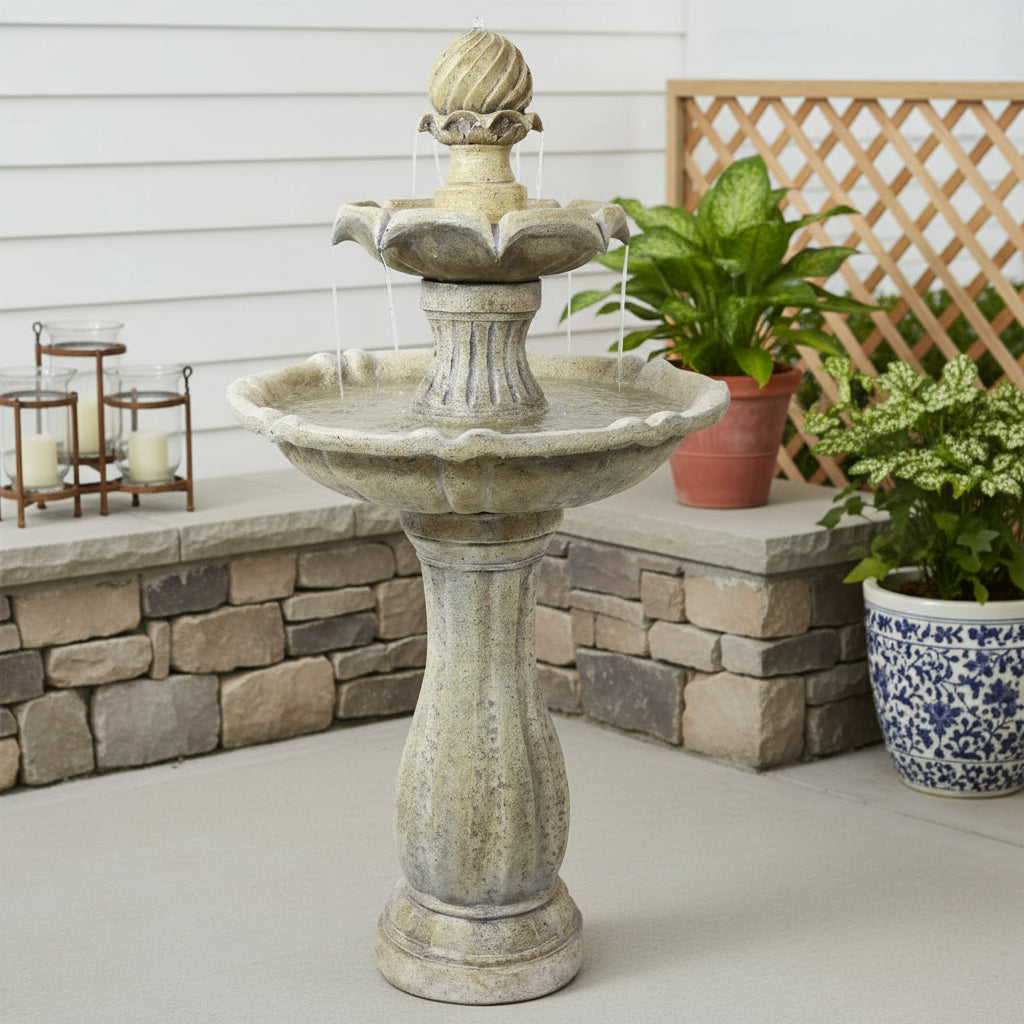 46" Light Brown Polyresin Garden Art