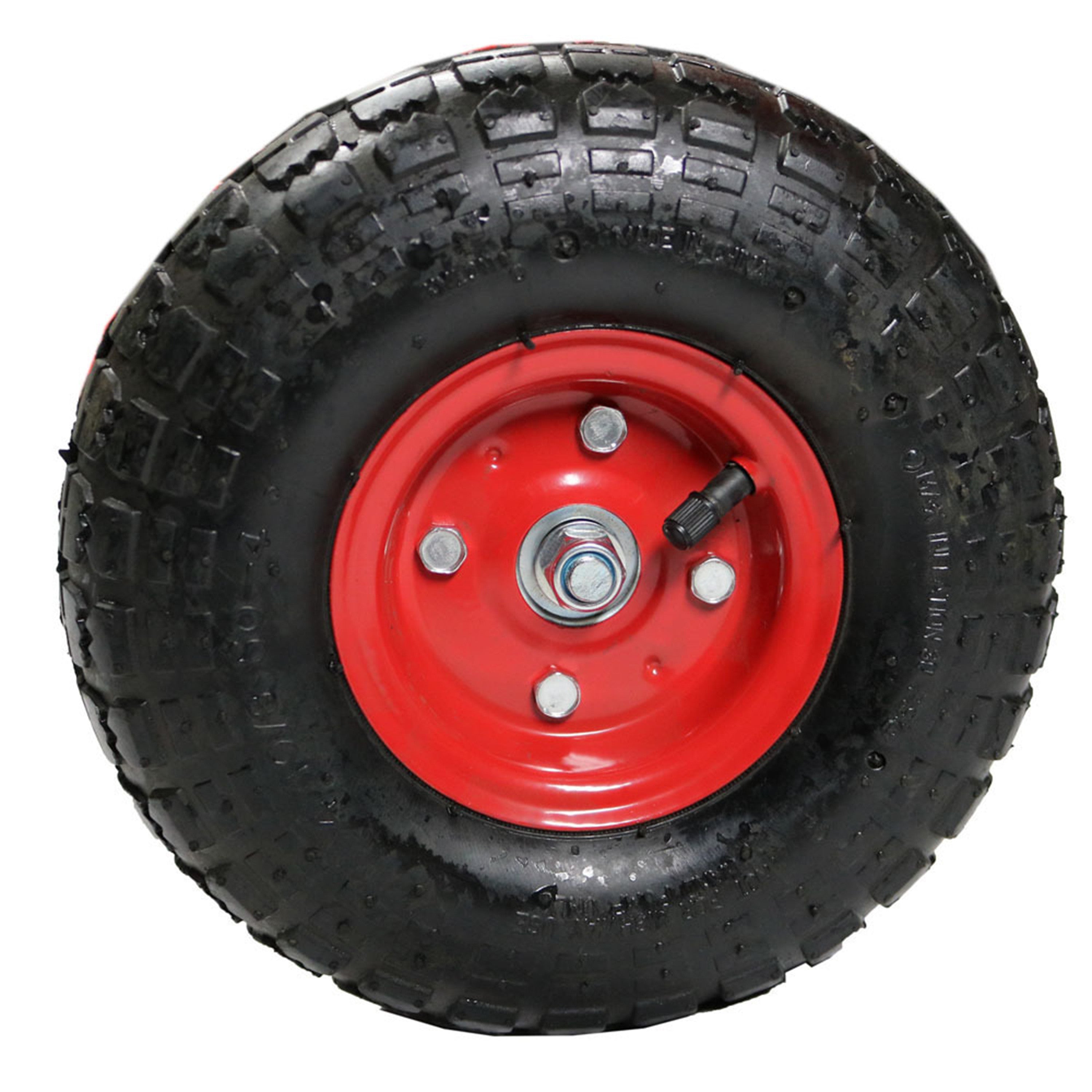 22" Red Steel Garden Stool