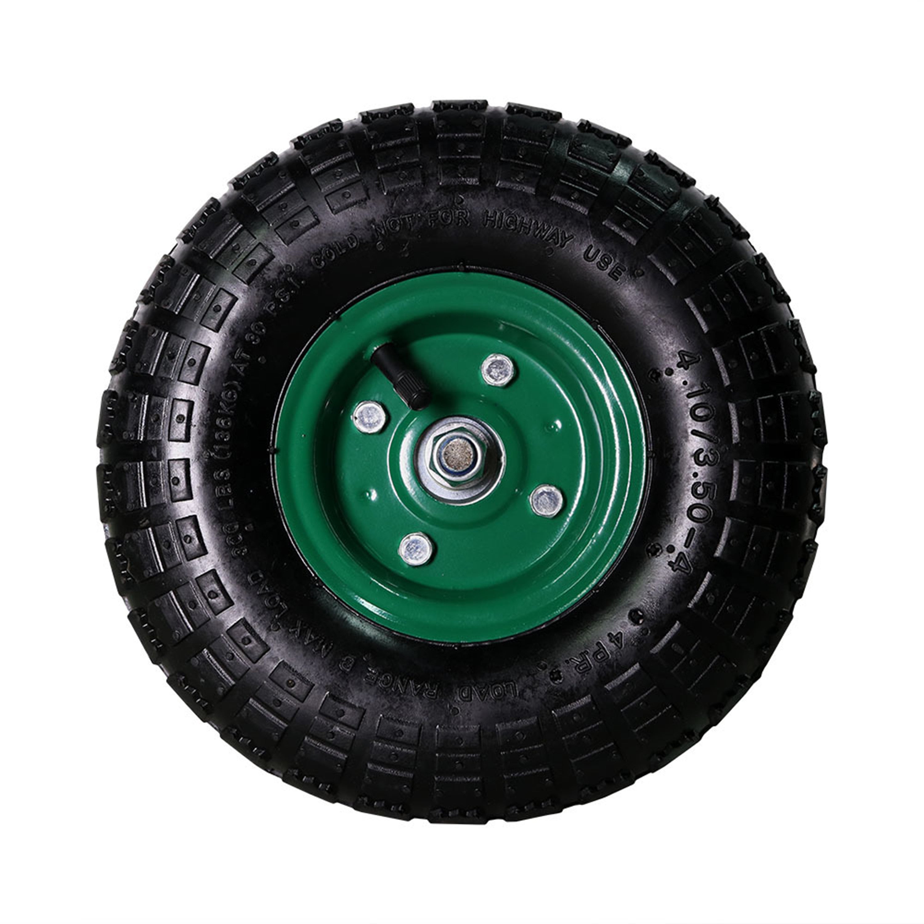 18" Green Steel Garden Stool