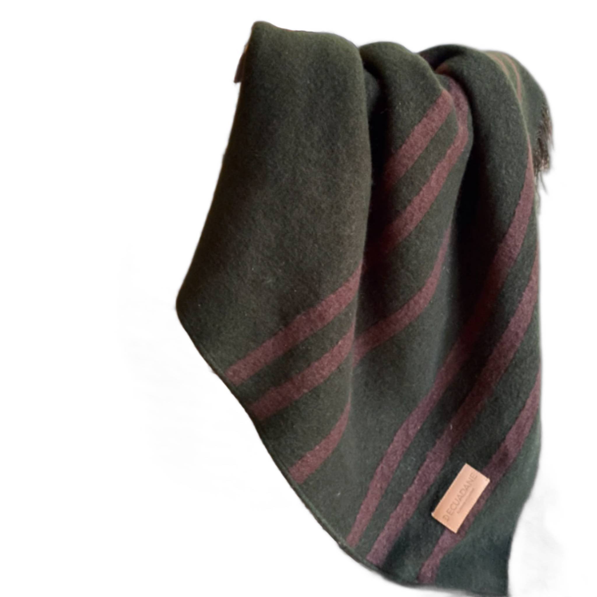 54" X 74" Chocolate Wool Acrylic Blend Woven Throw Blanket