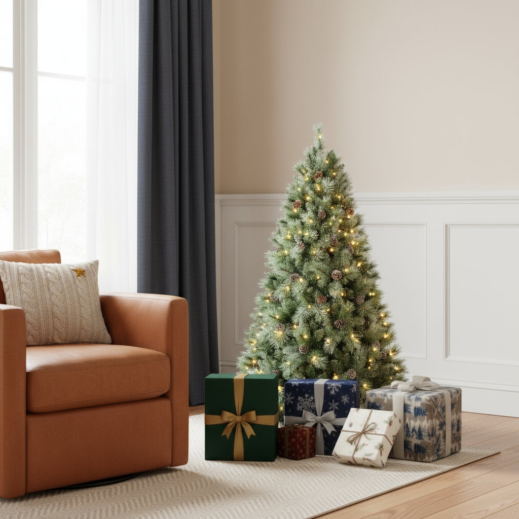 5' Pre Lit Full Pine Christmas Tree