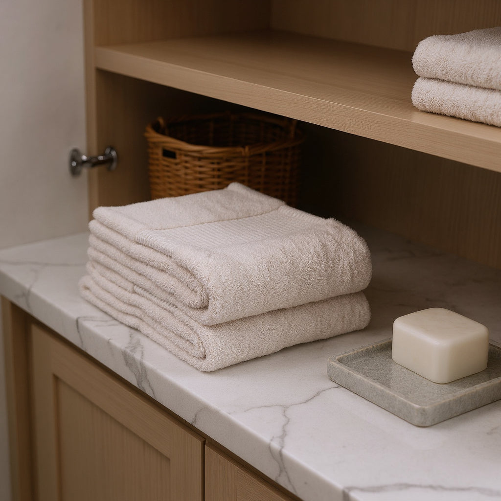 Beige Cotton 36" X 72" Quick Dry Terry Cloth Bath Sheet