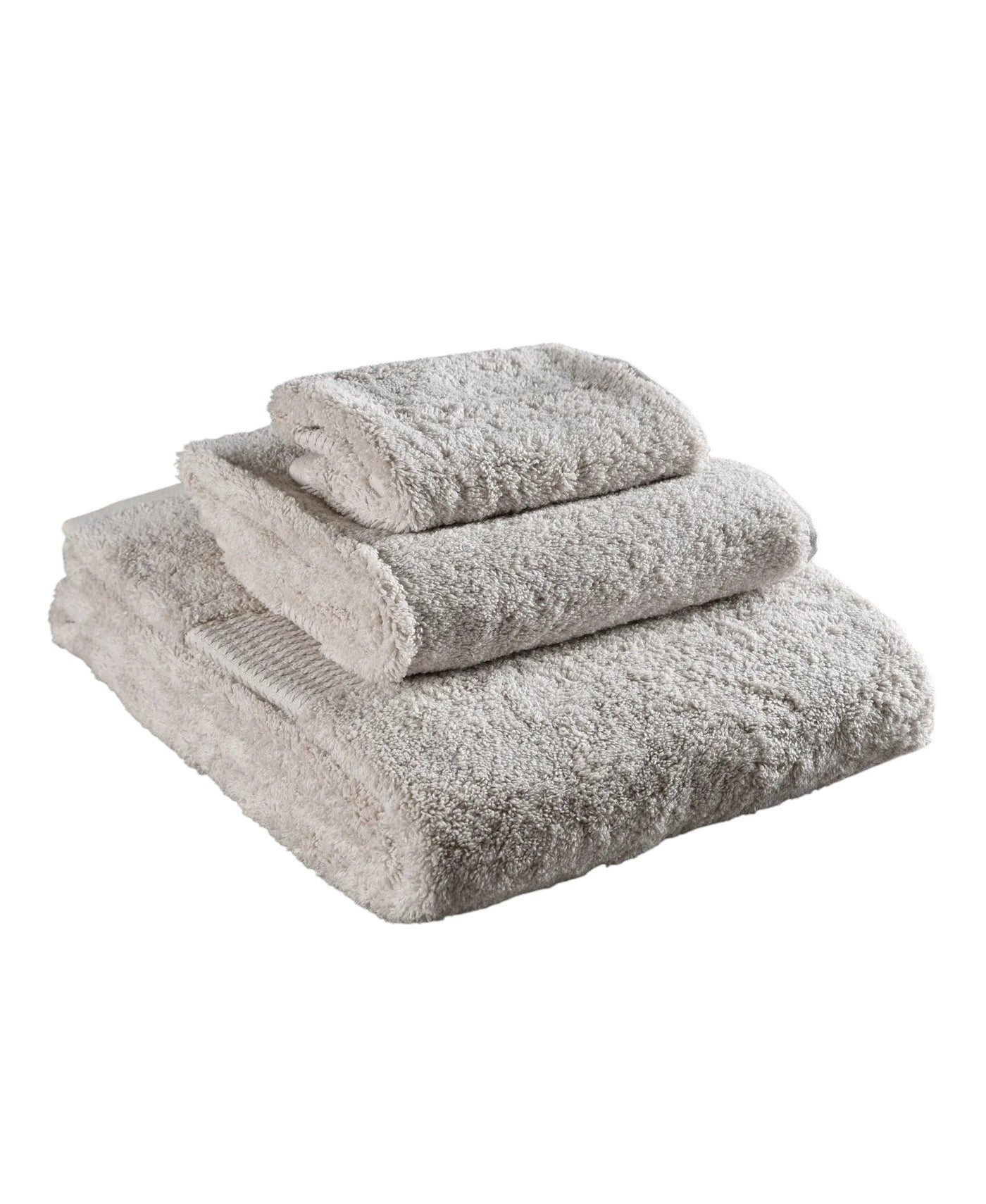 Set of Three Beige Cotton Quick Dry Terry Cloth Towels