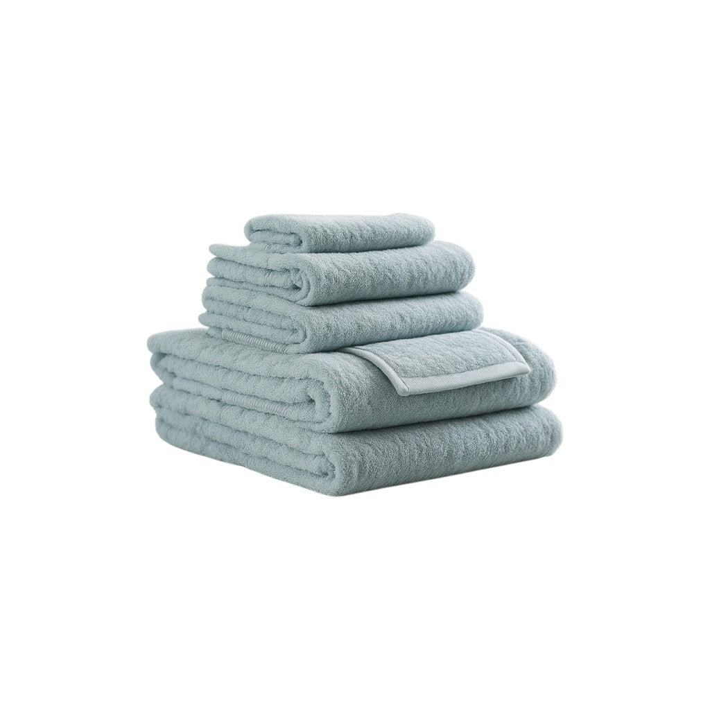 Set of Six Sea Green Cotton Quick Dry Terry Cloth Towels