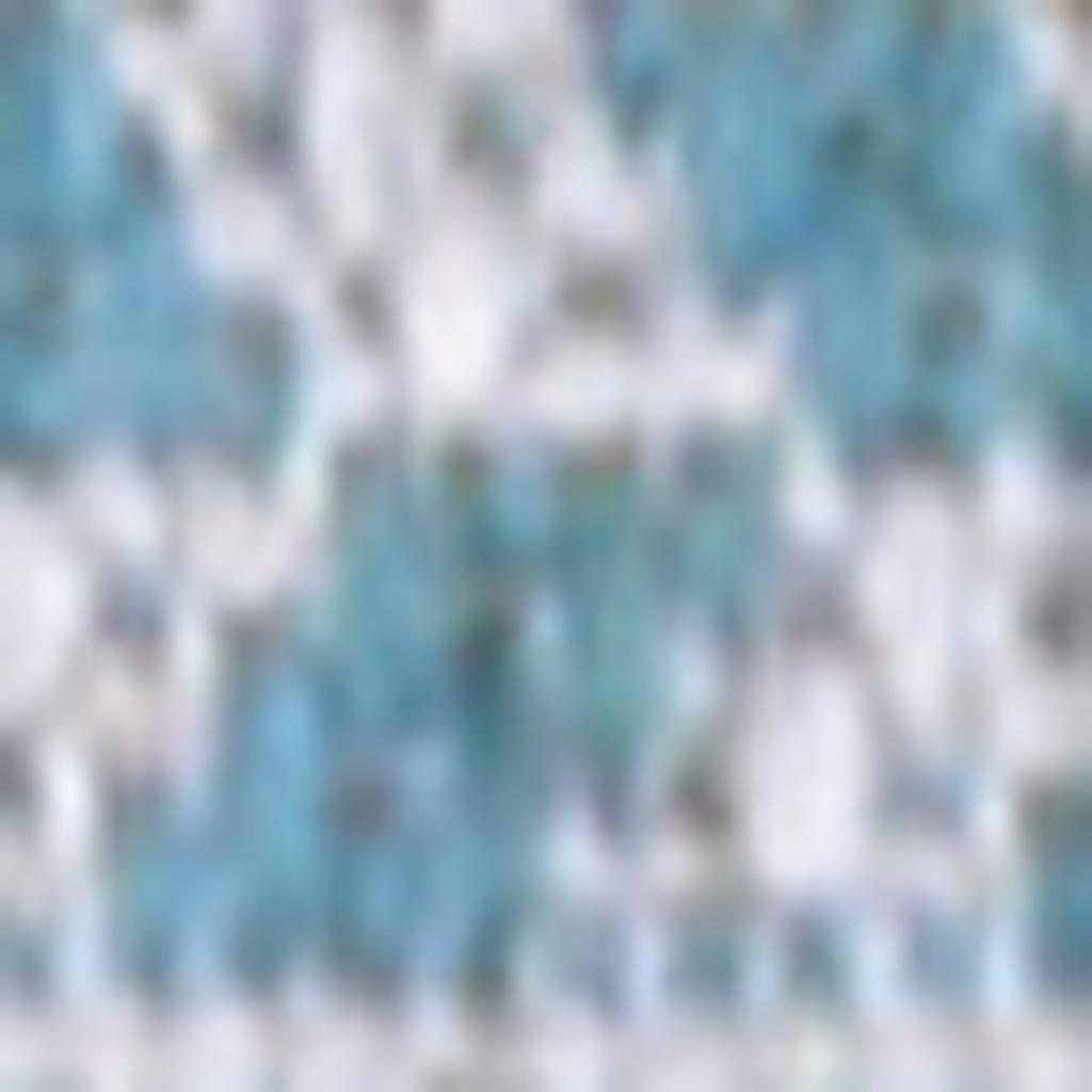 8' Aqua And Light Gray Striped Indoor Outdoor Runner Rug