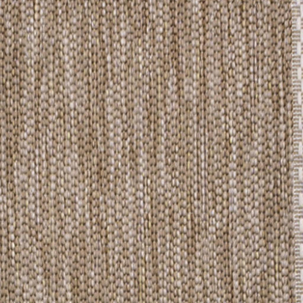 8' Beige And Cream Indoor Outdoor Runner Rug