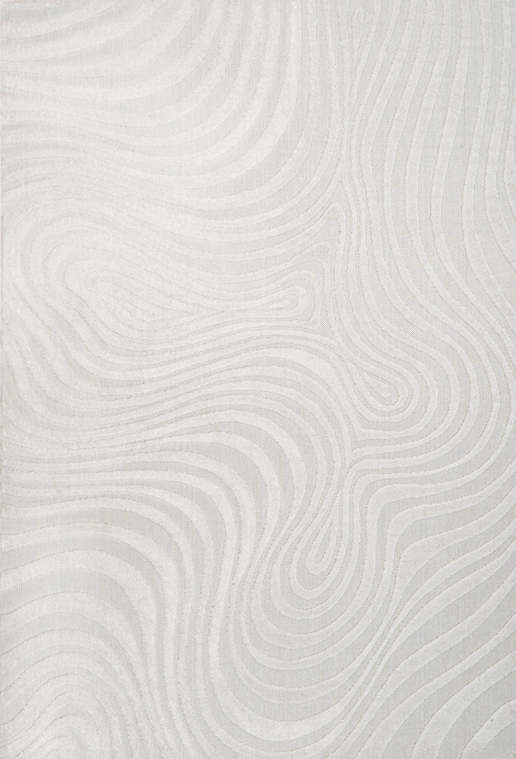 12' X 15' Cream And Ivory Abstract Indoor Outdoor Area Rug