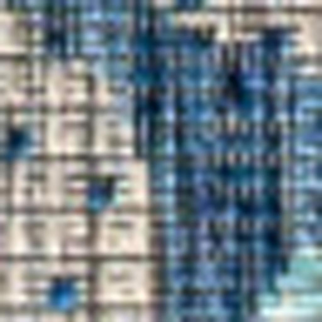 6' X 9' Navy Blue And Aqua Floral Indoor Outdoor Area Rug