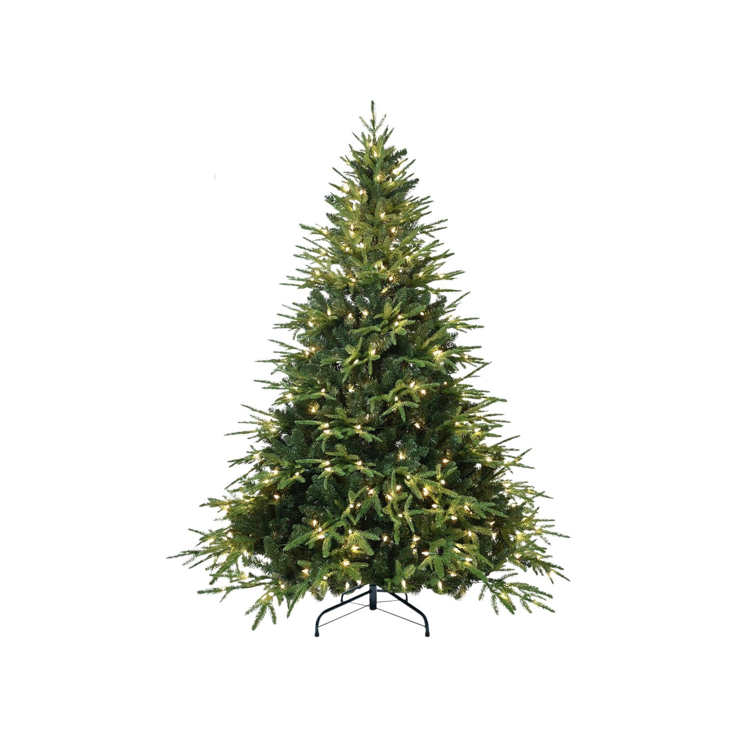 7.5' Pre Lit Full Pine Christmas Tree With Decorations