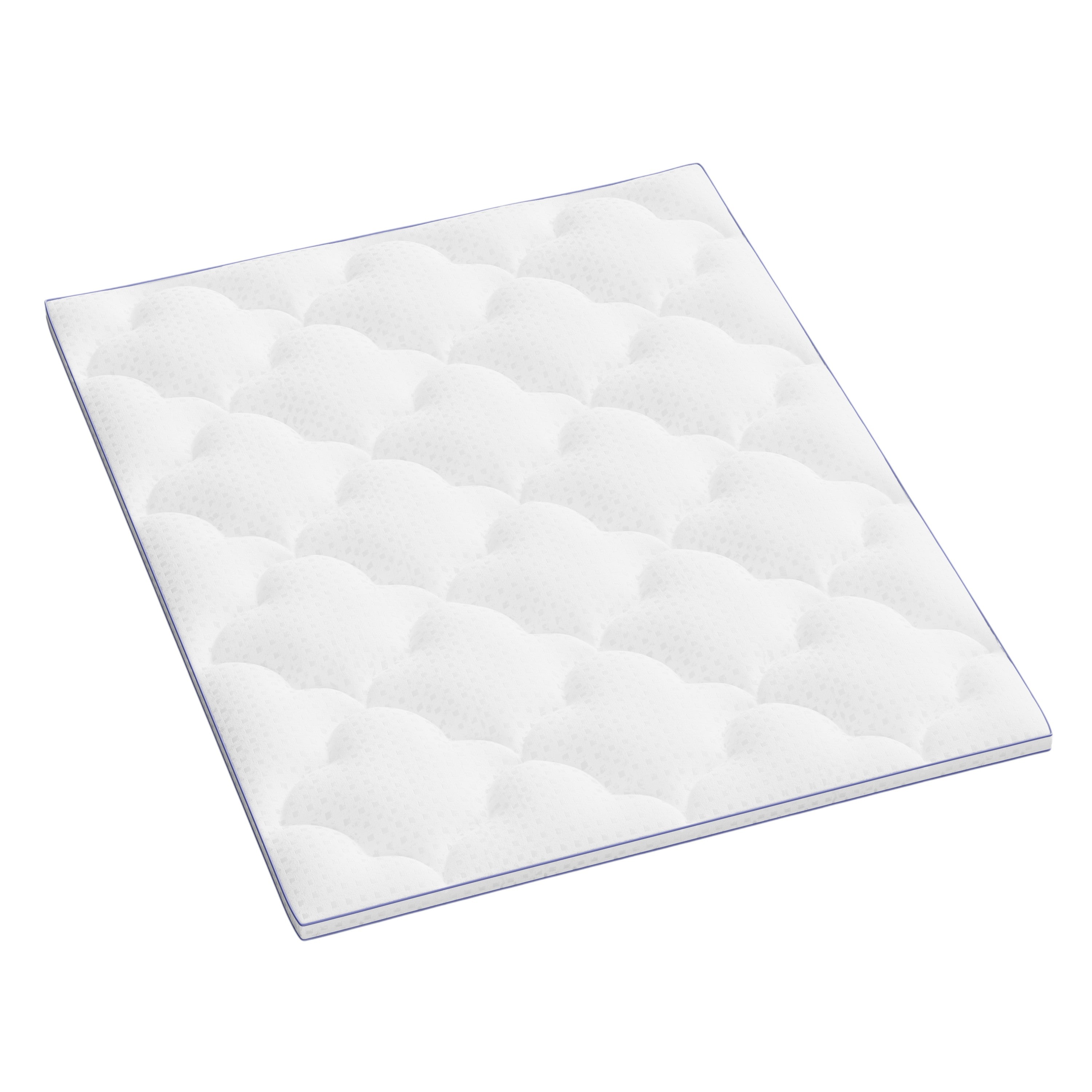 2" White Cotton Queen Mattress Topper