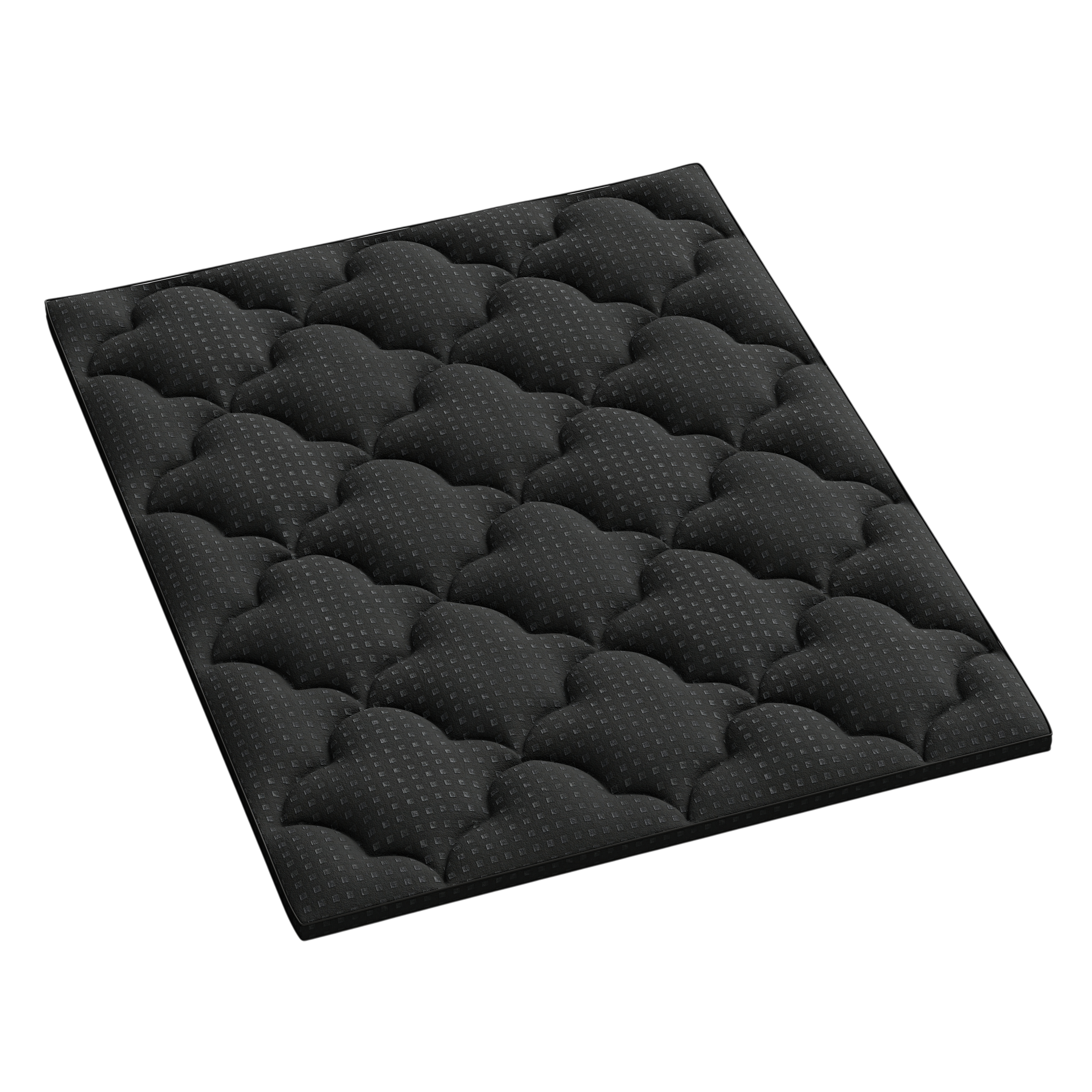 2" Black Cotton King Mattress Topper