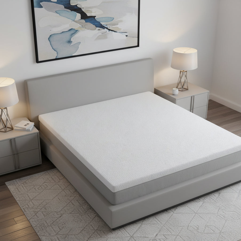 3" White Gel Memory Foam Extra-long Twin Mattress Topper