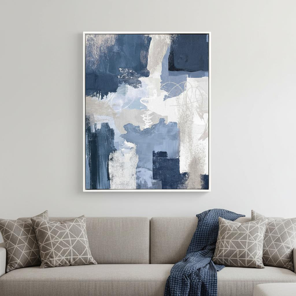 Peaceful Moment I White Floater Frame Wall Art