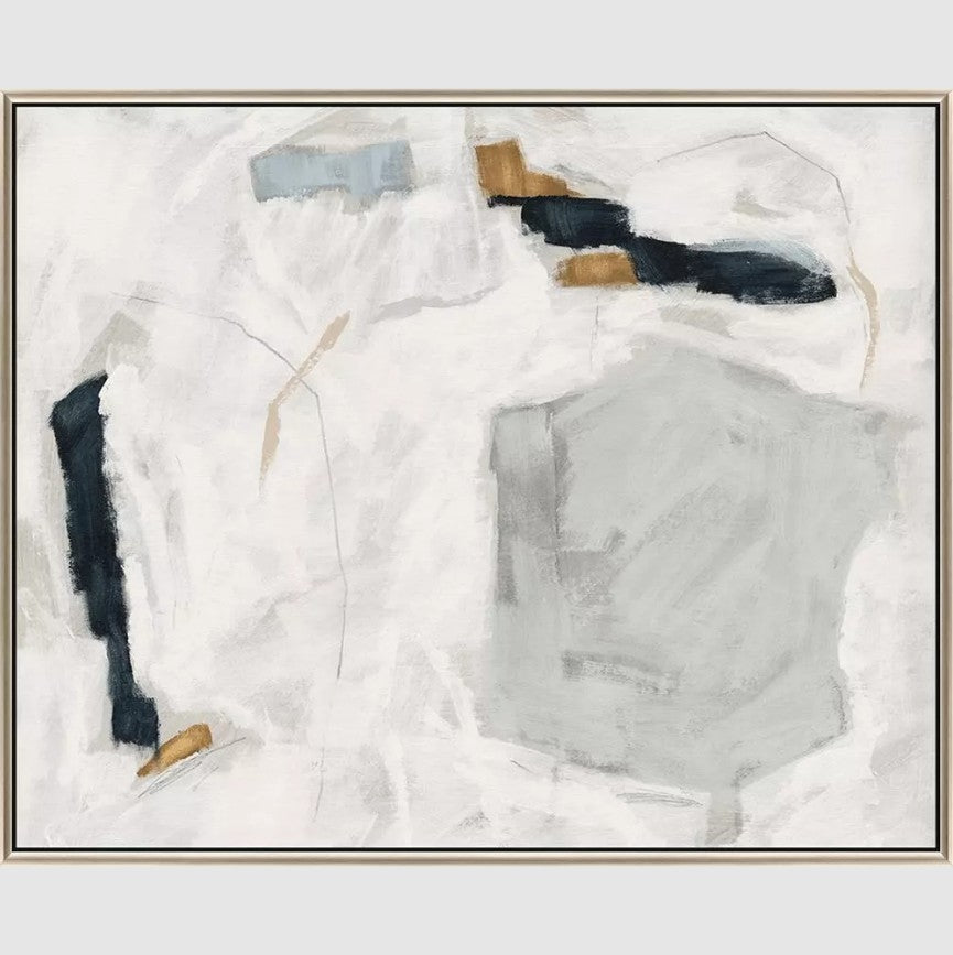 Abstract Flux Silver Floater Frame Wall Art