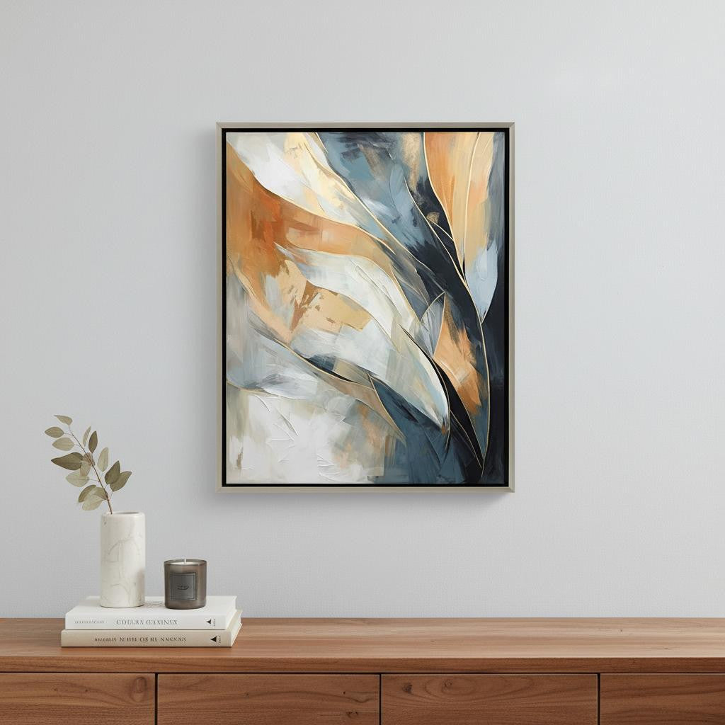 Rhythms of Flow II Silver Floater Frame Wall Art