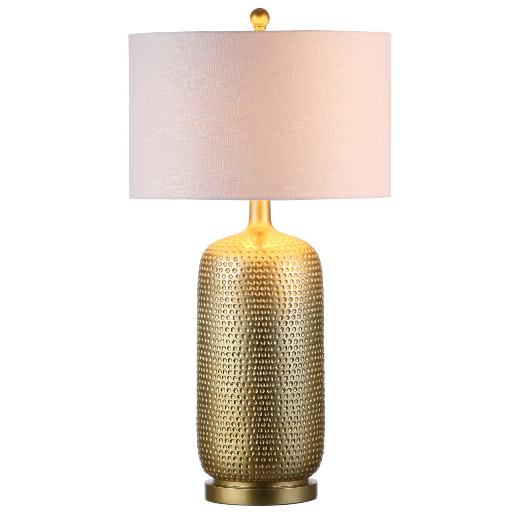 30" Gold Novelty Table Lamp LED With Drum Shade