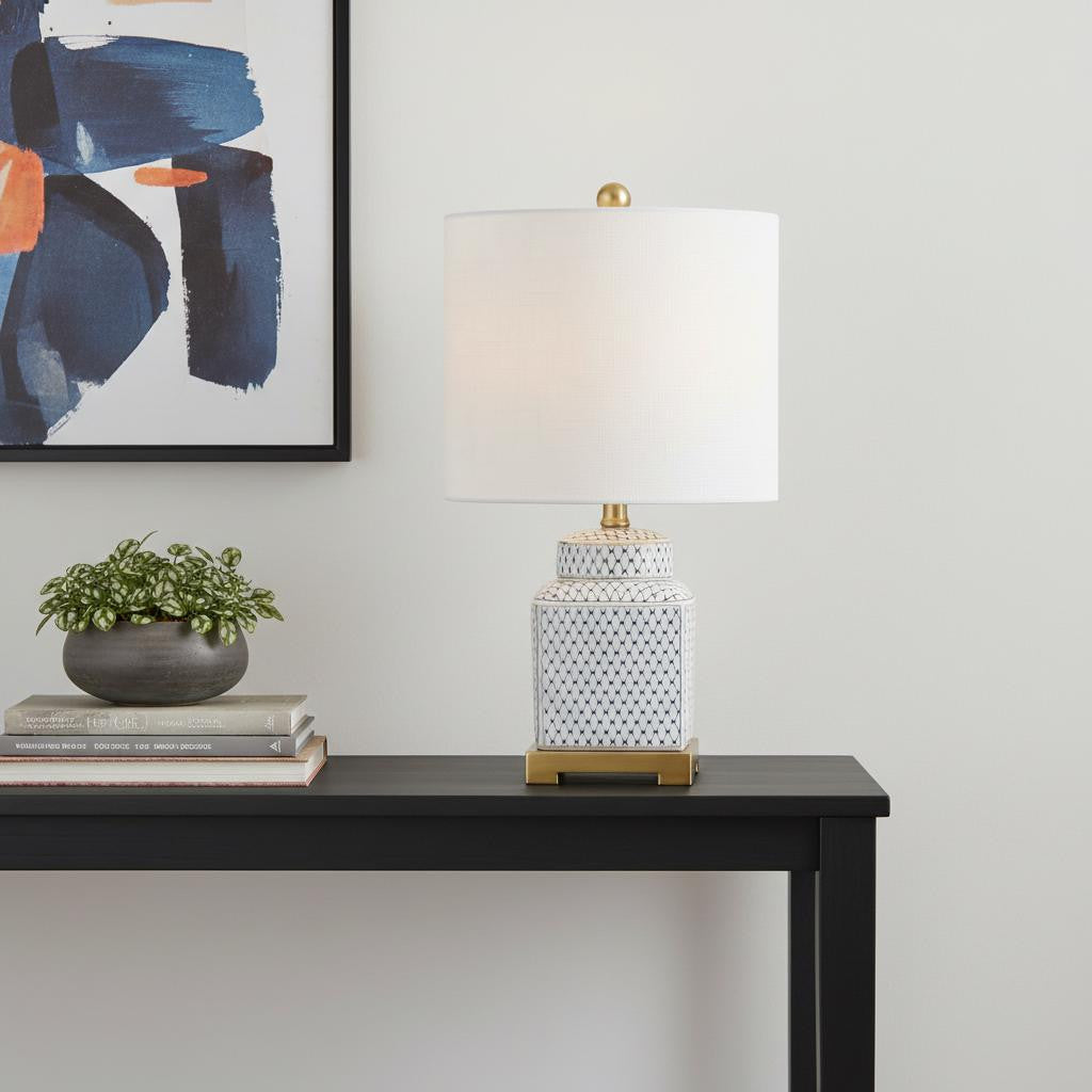 22" Gold Novelty Table Lamp LED With Globe Shade