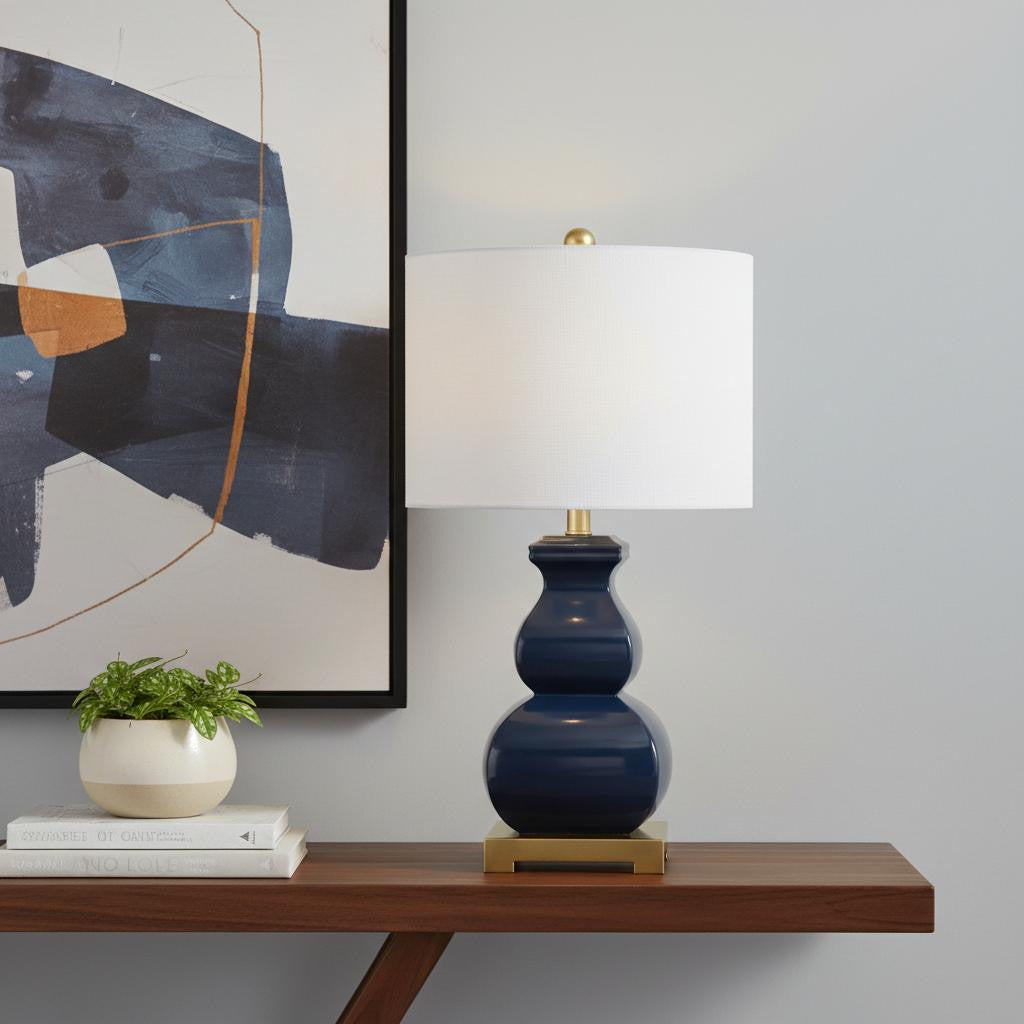 26" Gold Novelty Table Lamp LED With Globe Shade