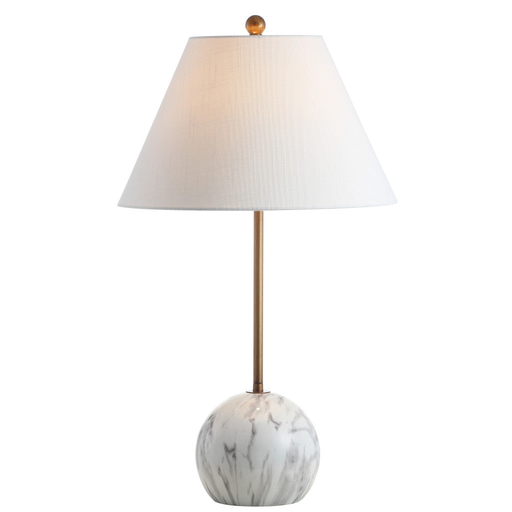 29" White Novelty Table Lamp LED With Globe Shade