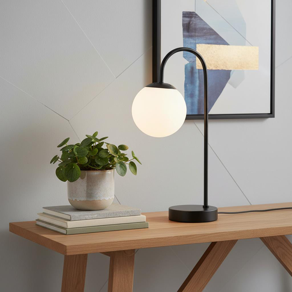18" Black Table Lamp LED
