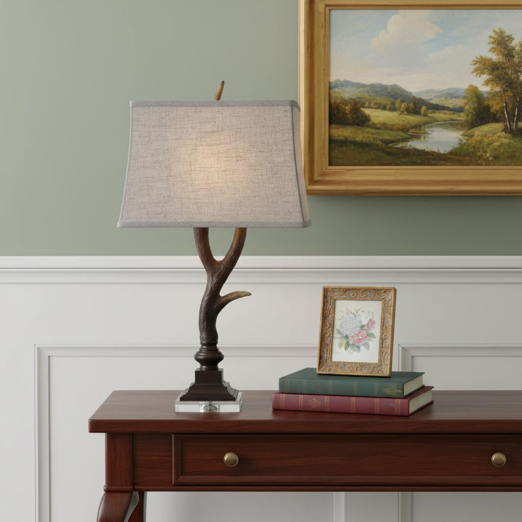 30" Clear Novelty Table Lamp LED With Shade