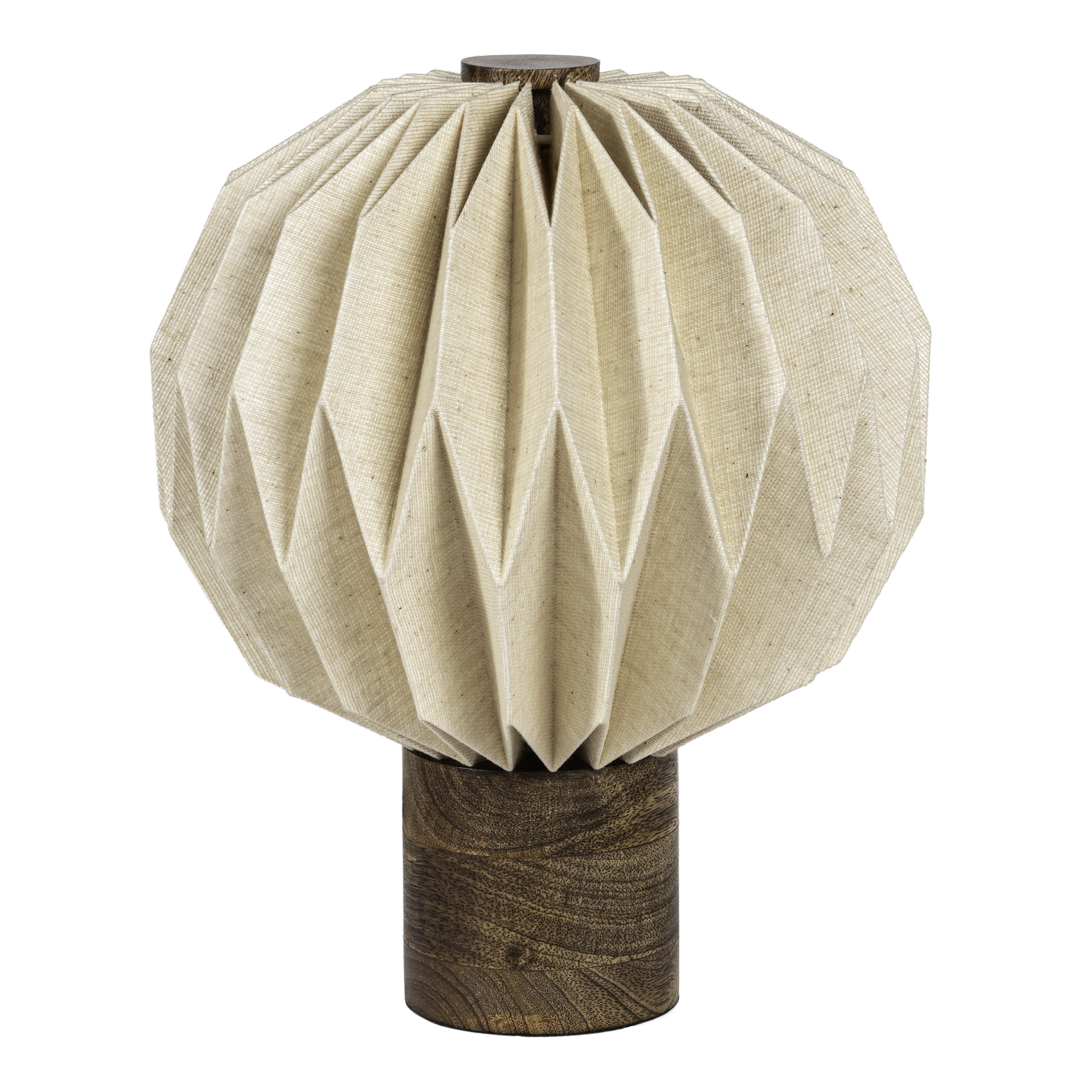 11" Natural Geometric Table Lamp LED With Globe Shade