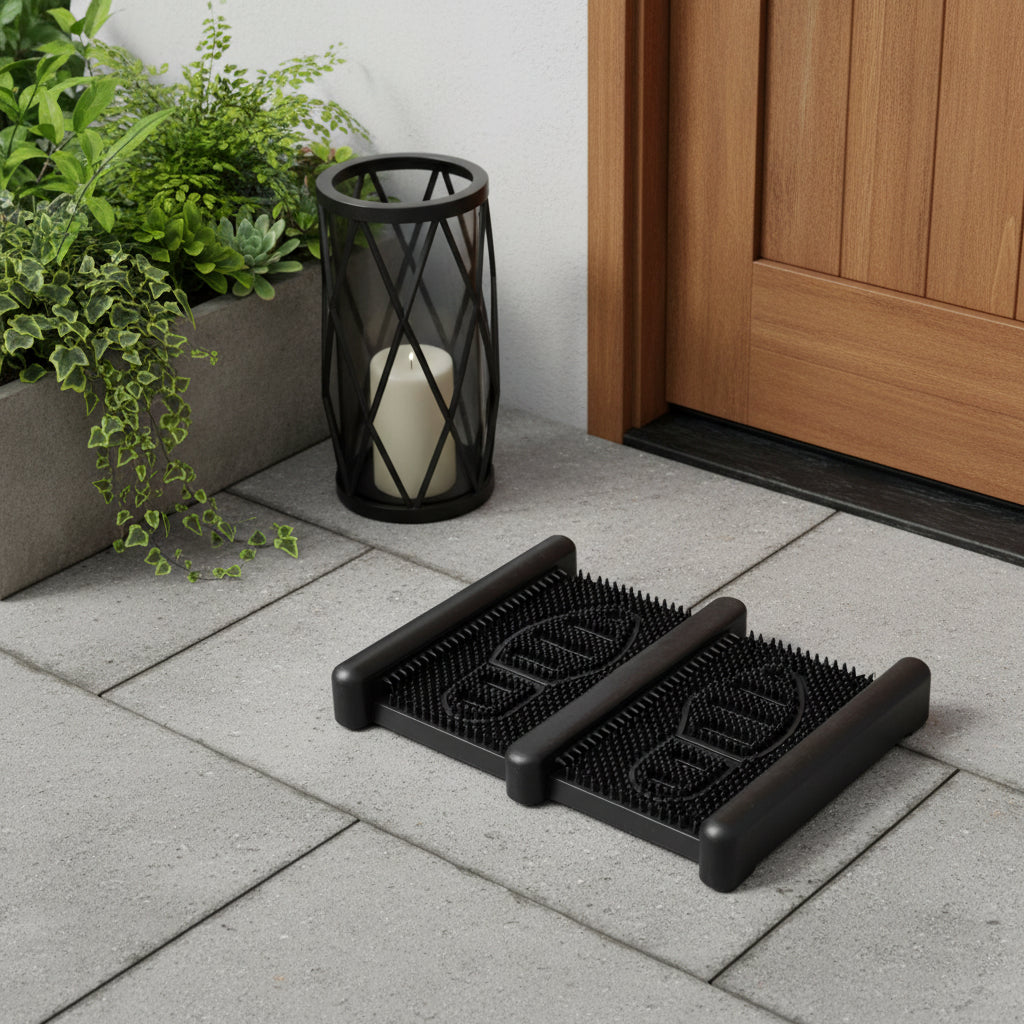 13" X 16" Black Outdoor Rubber Boot Scraper