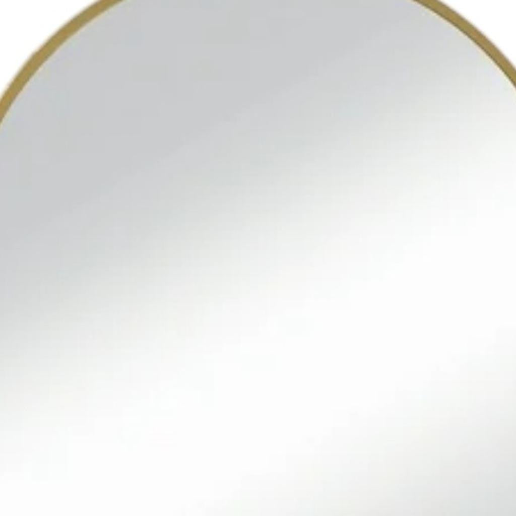24" Gold Metal Round Framed Bathroom Vanity Mirror